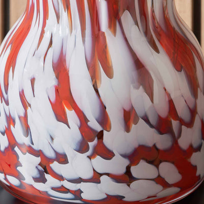 Erin Red Tortoise Shell Glass Vase