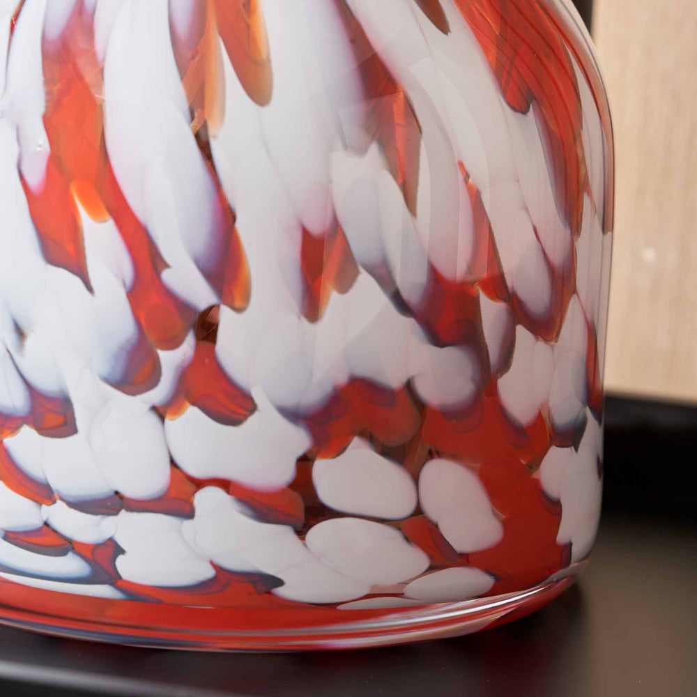 Erin Red Tortoise Shell Glass Vase