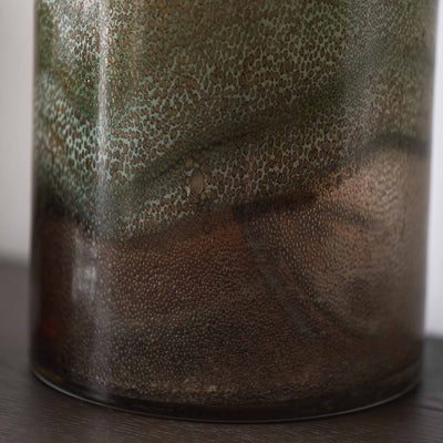 Catalina Brown and Green Glass Vase