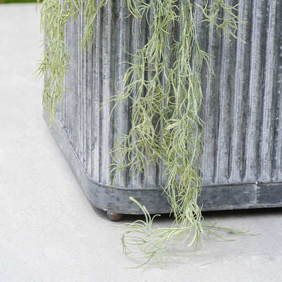 Griffin Galvanised Zinc Square Planters S/2