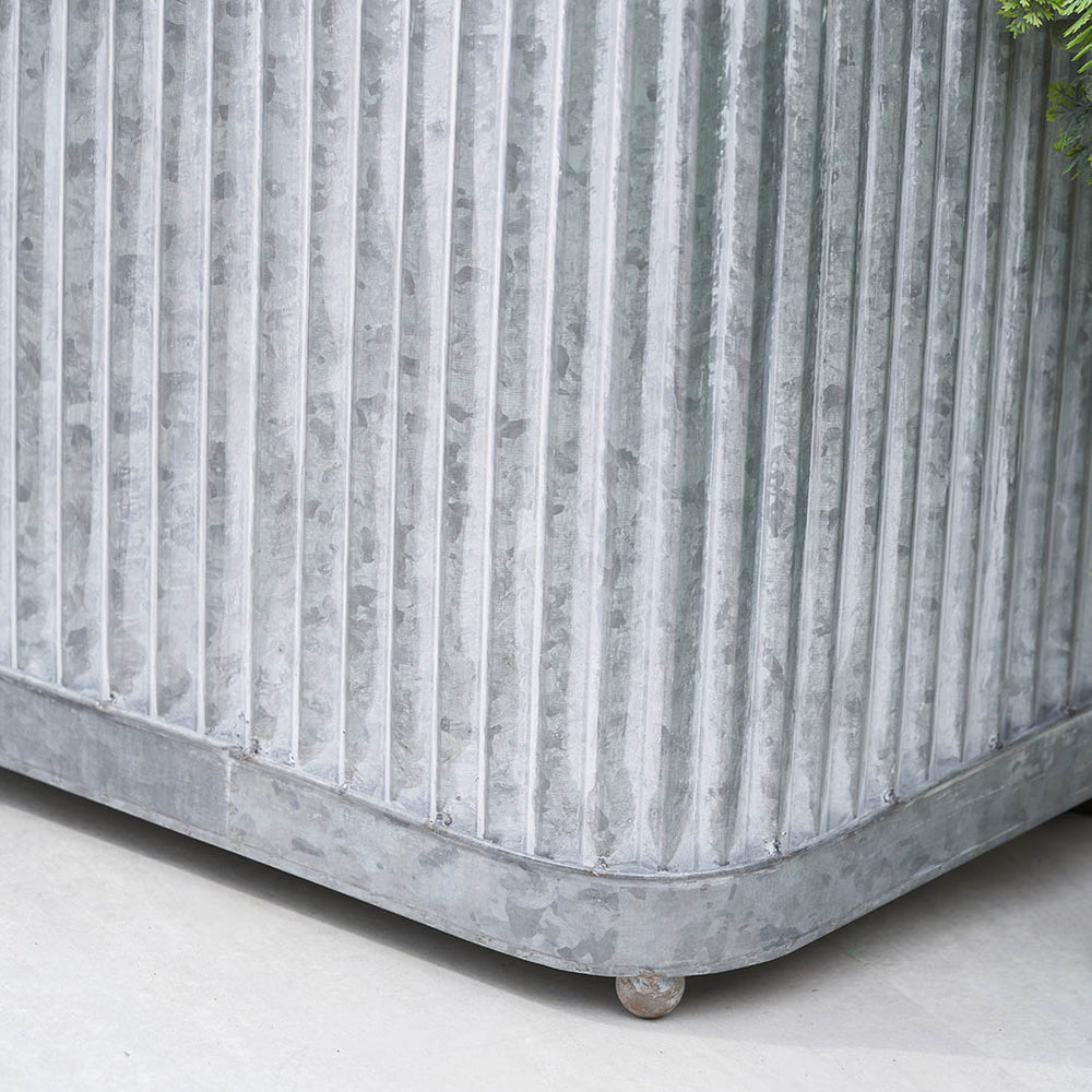 Griffin Galvanised Zinc Square Planters S/2