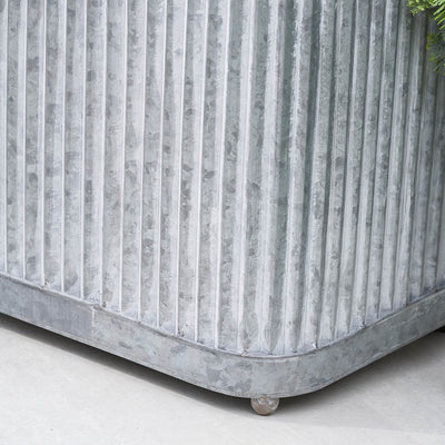 Griffin Galvanised Zinc Square Planters S/2