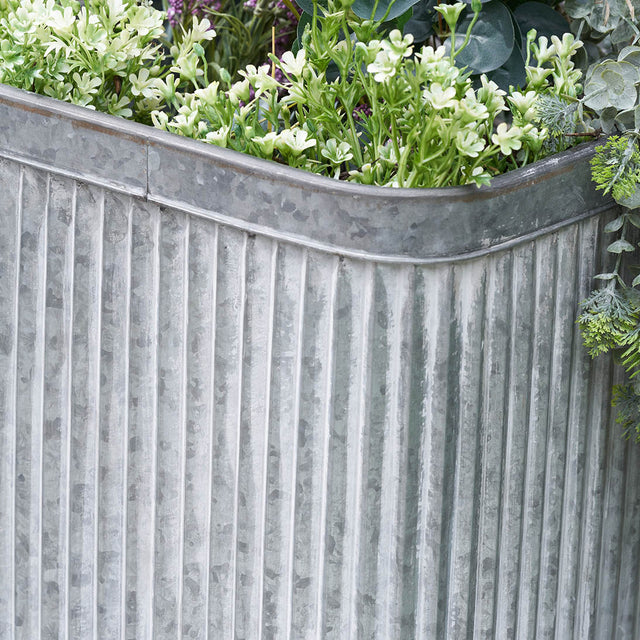Griffin Galvanised Zinc Square Planters S/2