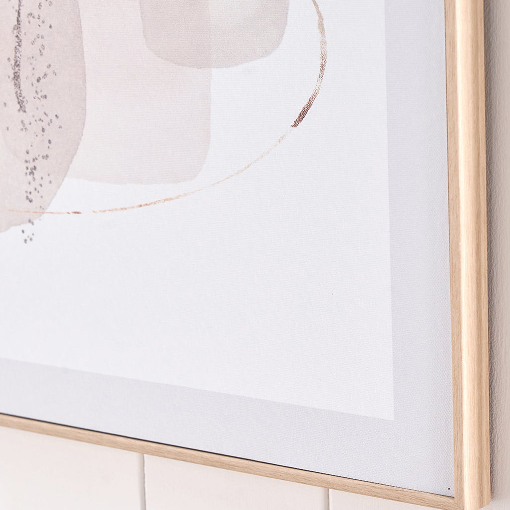 Natural Abstract Canvases with Natural Frames S/2 | Furniture