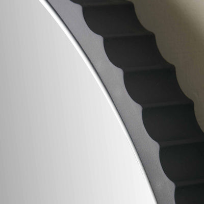 Kylo Black Textured Round Wall Mirror