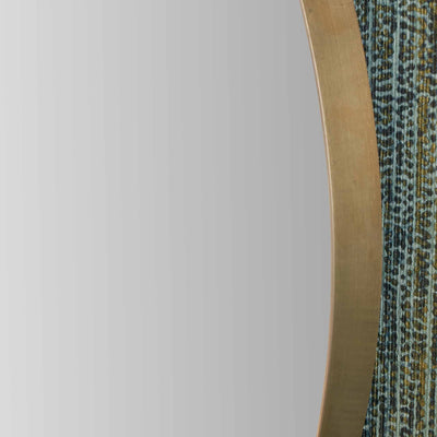 Koa Gold Slim Frame Round Wall Mirror Large
