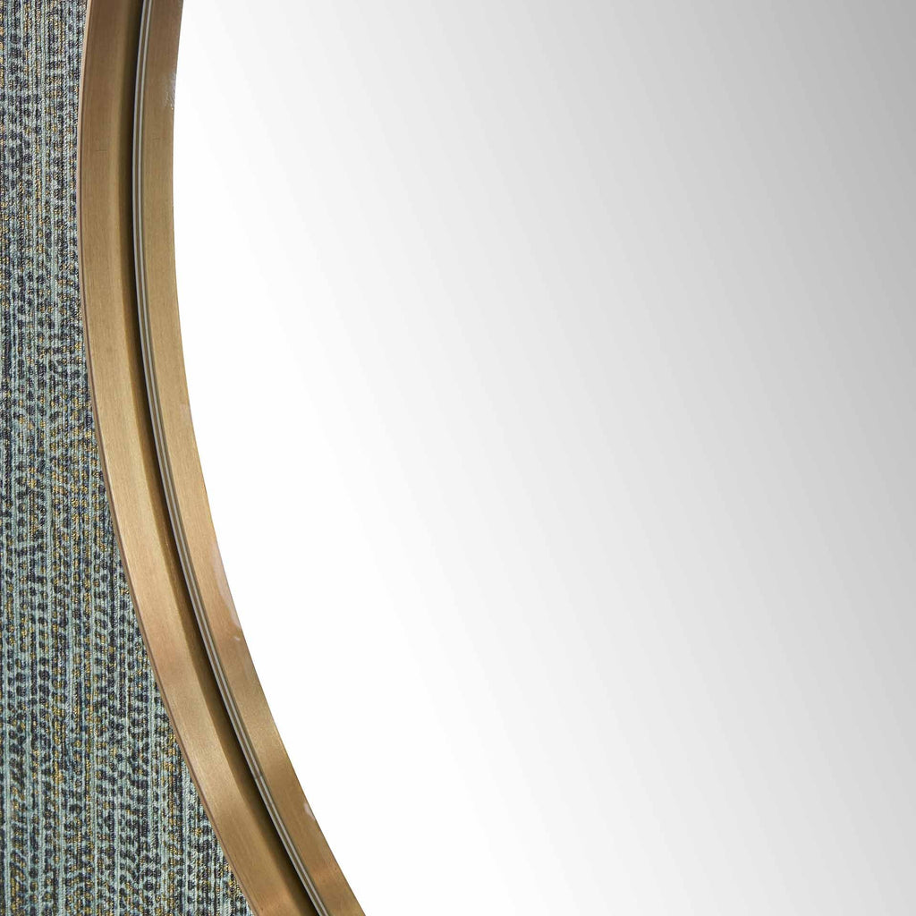 Gold Slim Frame Round Wall Mirror Medium | Home Accents