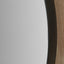 Koa Black Slim Frame Round Wall Mirror Small