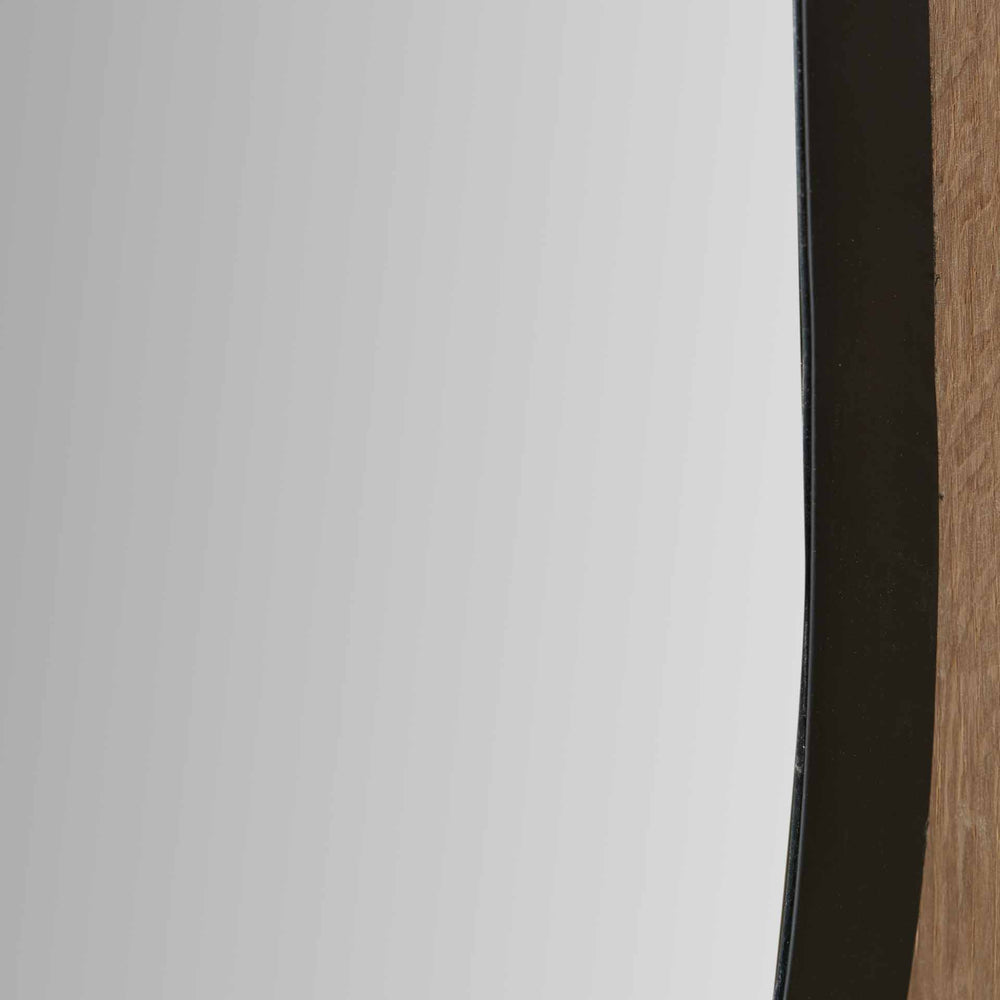 Calista Black Oval Wall Mirror