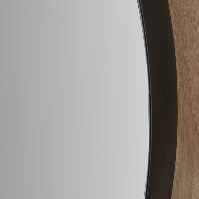 Calista Black Oval Wall Mirror