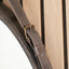 Otto Peppercorn Leather Frame Round Wall Mirror