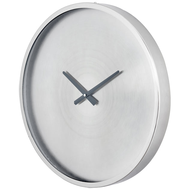 Marseille Brushed Silver Wall Clock