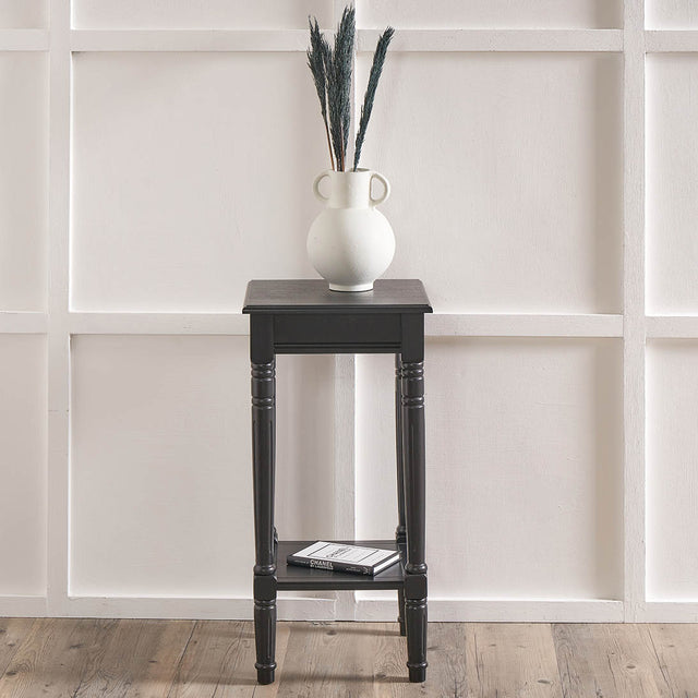 Cleveland Black Wood Accent Table