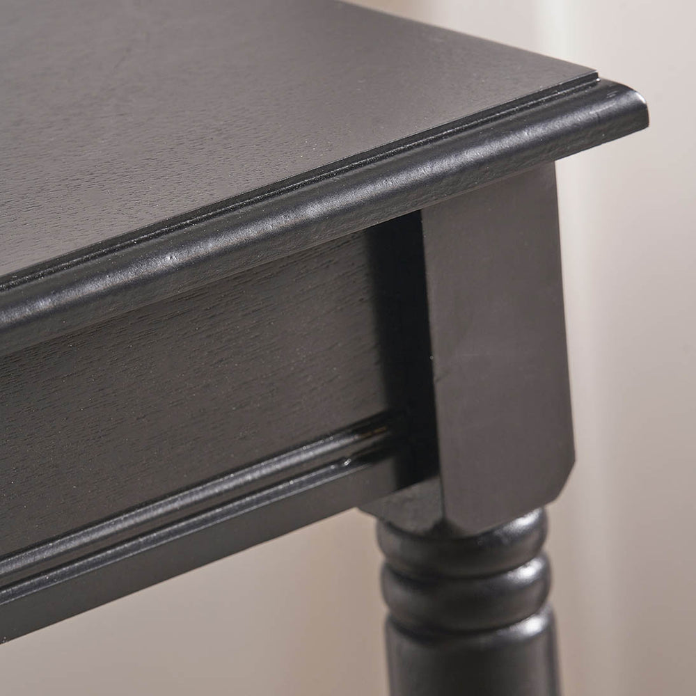 Cleveland Black Wood Accent Table
