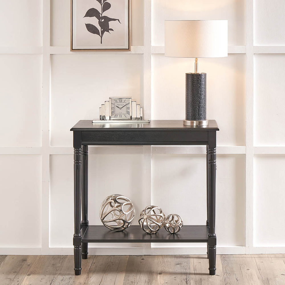 Cleveland Black Wood Console Table