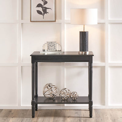 Cleveland Black Wood Console Table
