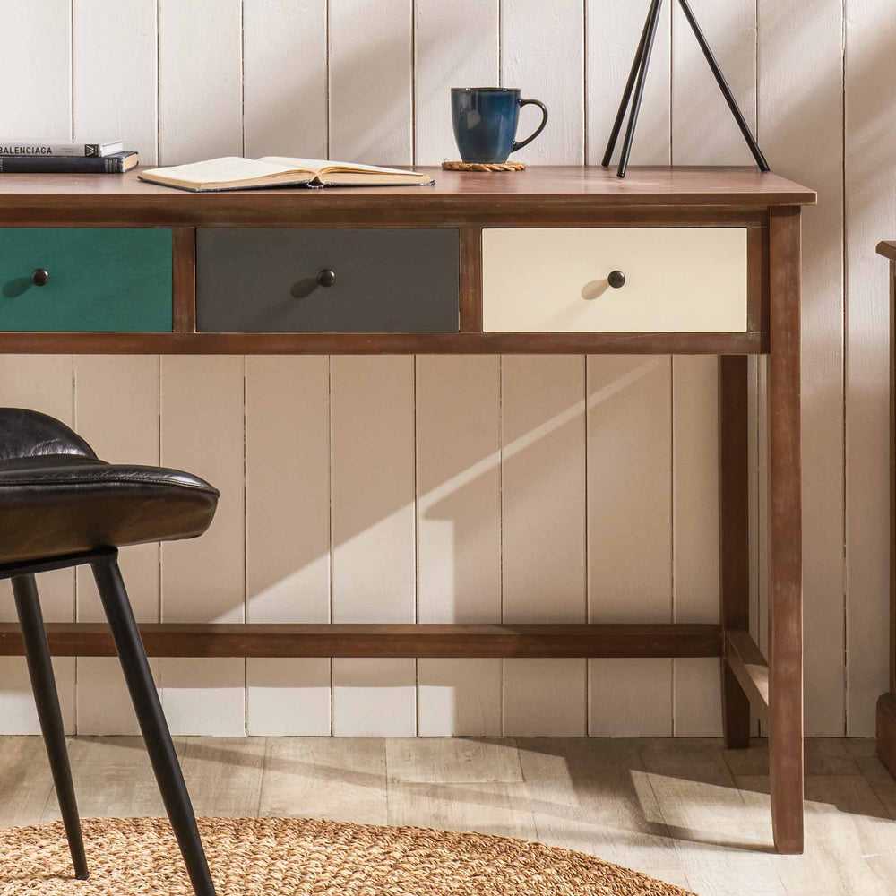 Staten Blue Pine Wood Bedroom Furniture Set