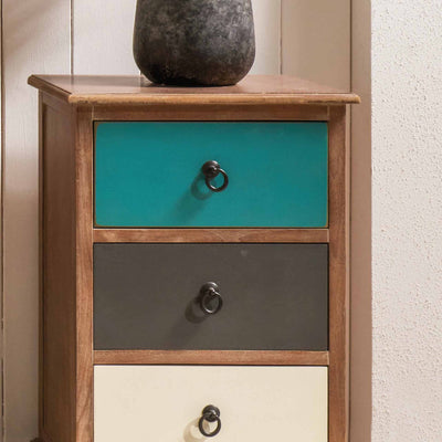 Staten Blue Pine Wood Bedroom Furniture Set