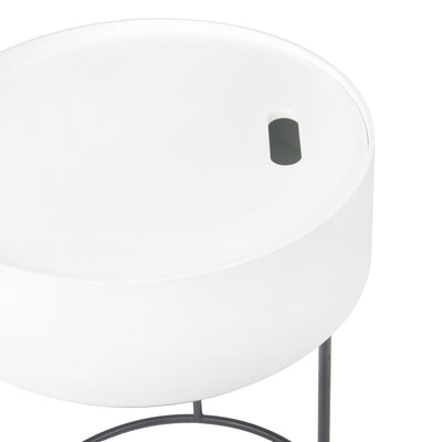 Ackerley White Storage Side Table