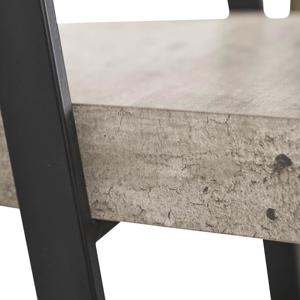 Newburgh Concrete Effect 4 Ladder Shelf Unit