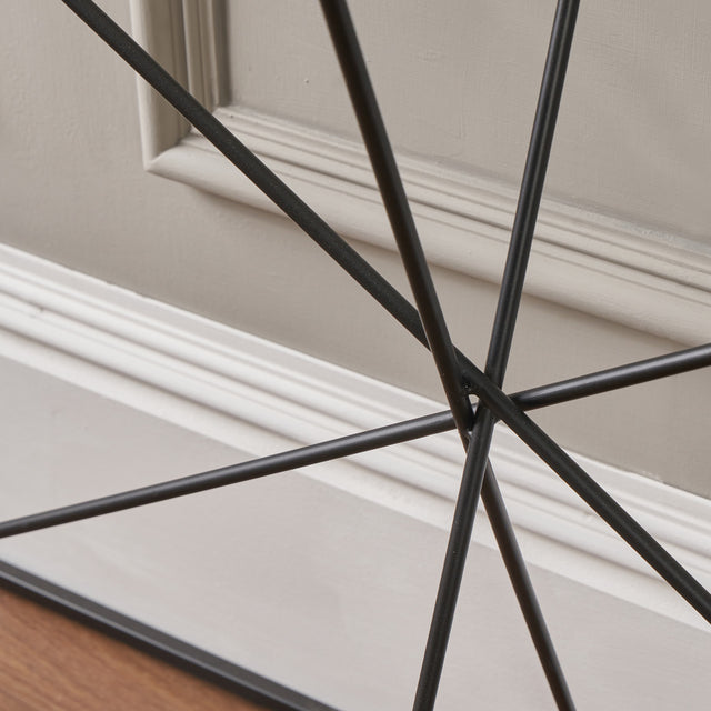 Narvi Glass and Black Console Table