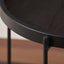 Minori Black Wood Side Table