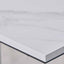 Brondesbury White Marble Effect Supper Side Table