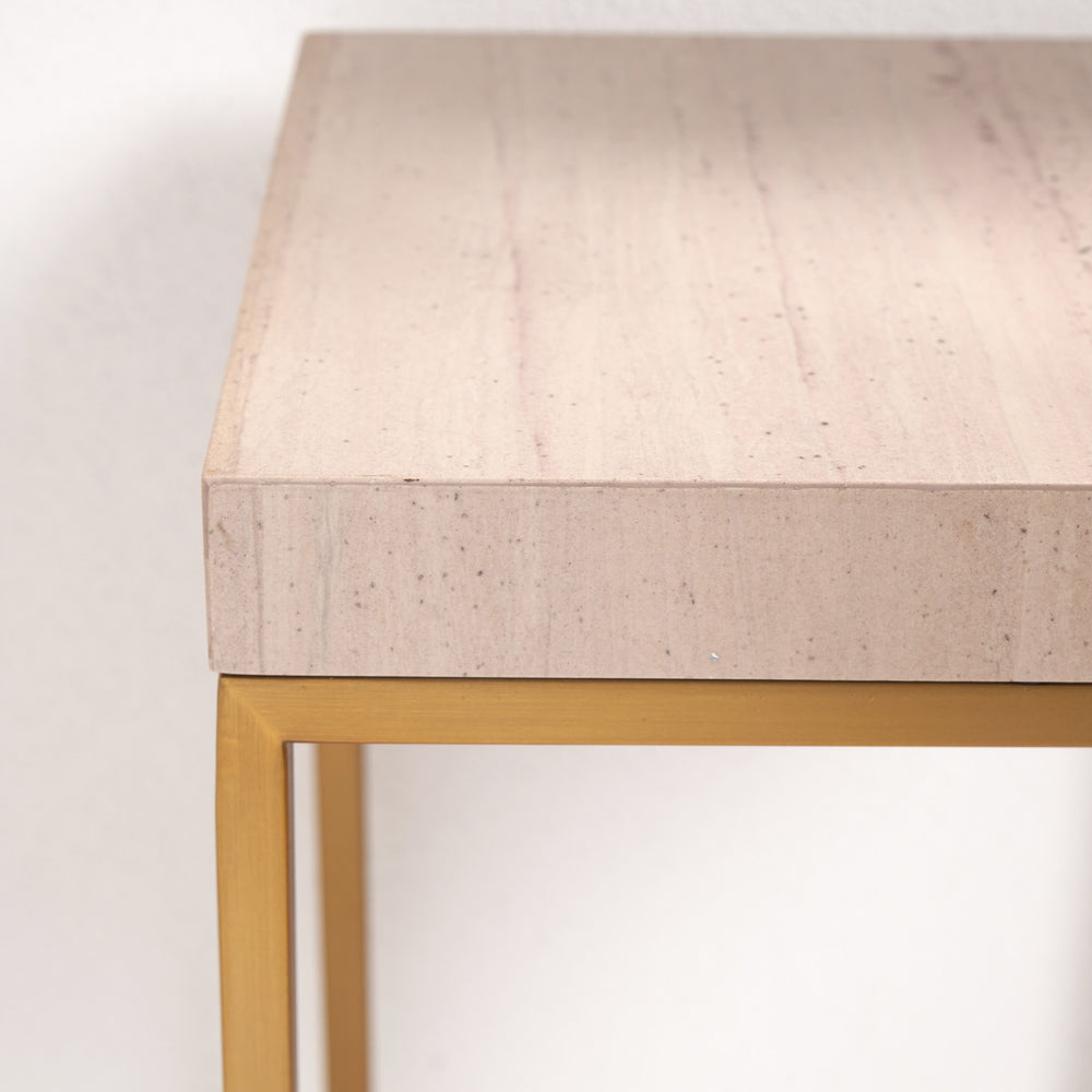Annabella Beige Granite Side Table