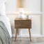 Bergen Natural Eucalyptus Wood Bedside Table