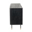 Nawi Black and Natural Rattan 4 Door Sideboard