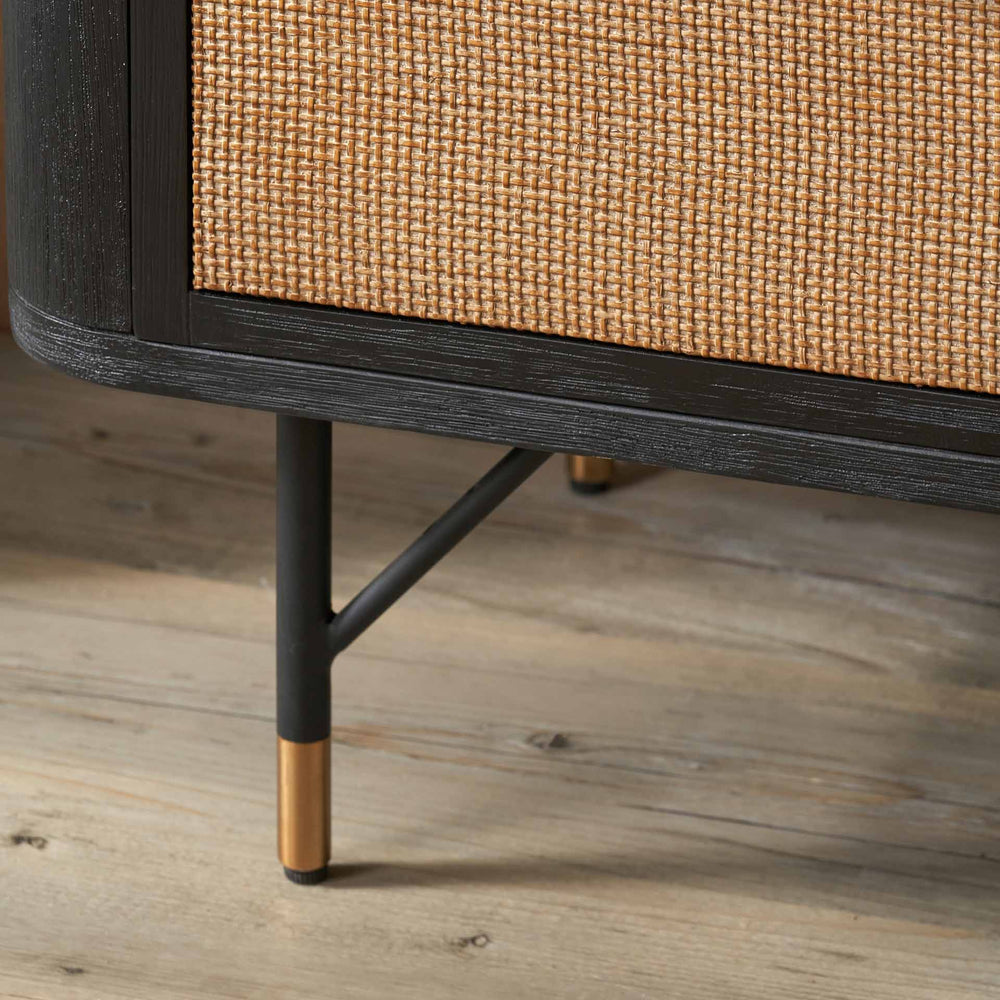 Nawi Black and Natural Rattan Bedroom Furniture Set