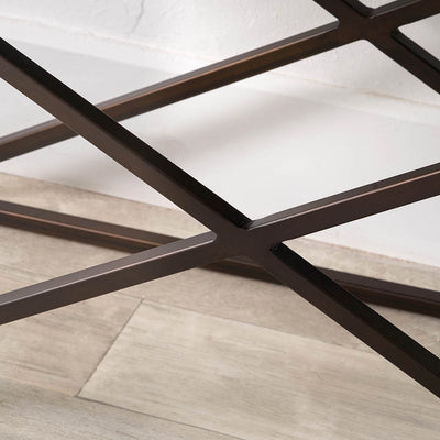 Santino Peppercorn Leather Console Table