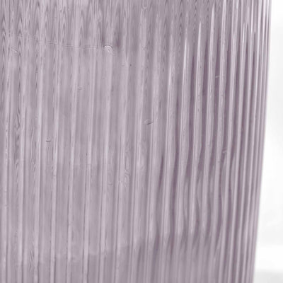 Oliva Recycled Lilac Glass Ribbed Vase