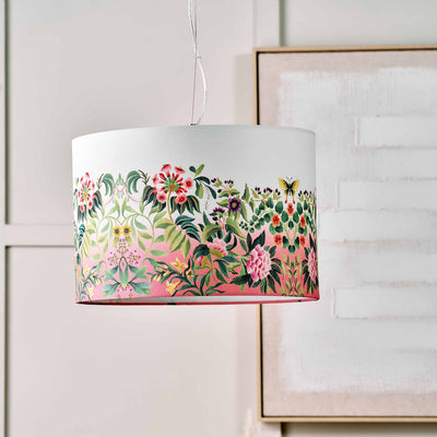 Designers Guild Ikebana Damask Fuchsia Cylinder Lampshade
