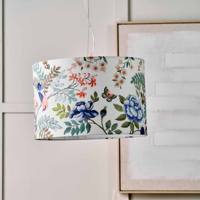 Designers Guild Porcelaine De Chine Cobalt Cylinder Lampshade