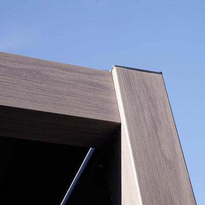 Pavillo Teak Effect 3.5m Square Pergola