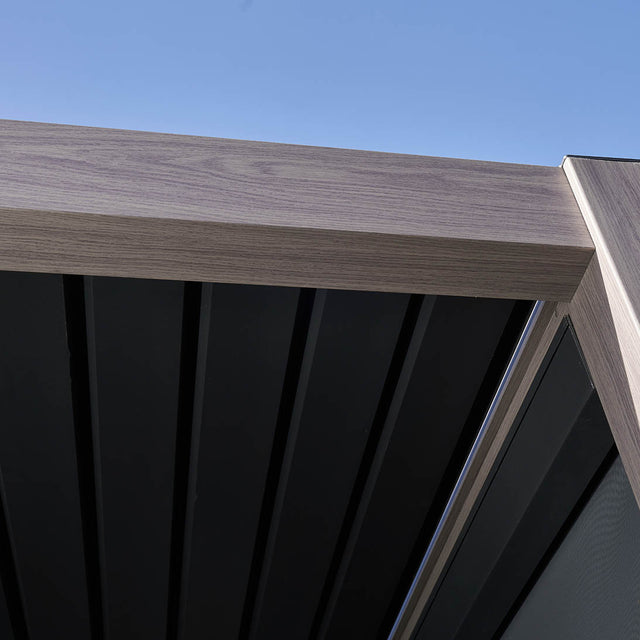 Pavillo Teak Effect 3.5m Square Pergola