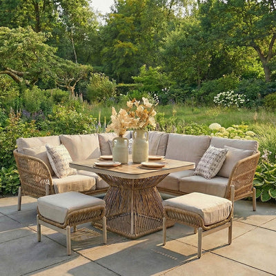 Oia Woven Outdoor Corner Seating Set