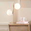 Pegasus White Orb & Gold Metal Table Lamp