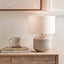 Genève Grey Geo Textured Ceramic Table Lamp
