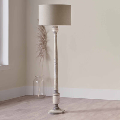 Mantua Grey & White Wash Mango Wood Floor Lamp Base
