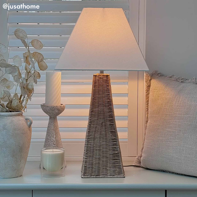 Yasumi Rattan Pyramid Table Lamp Base
