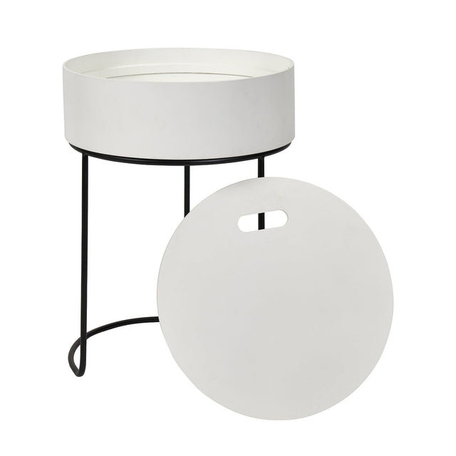 Ruma White Storage Side Table | Home Accents | Rūma