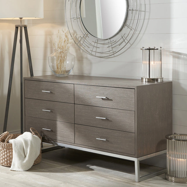 Ruma Grey Wash Mango Wood 6 Drawer Unit | Furniture | Rūma