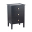 Ruma Satin Black Pine Wood 3 Drawer Bedside Unit | Furniture | Ruma