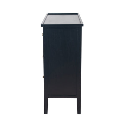 Ruma Satin Black Pine Wood 4 Drawer Unit | Furniture | Ruma