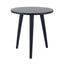 Bloomsbury Satin Black Pine Wood Round Side Table