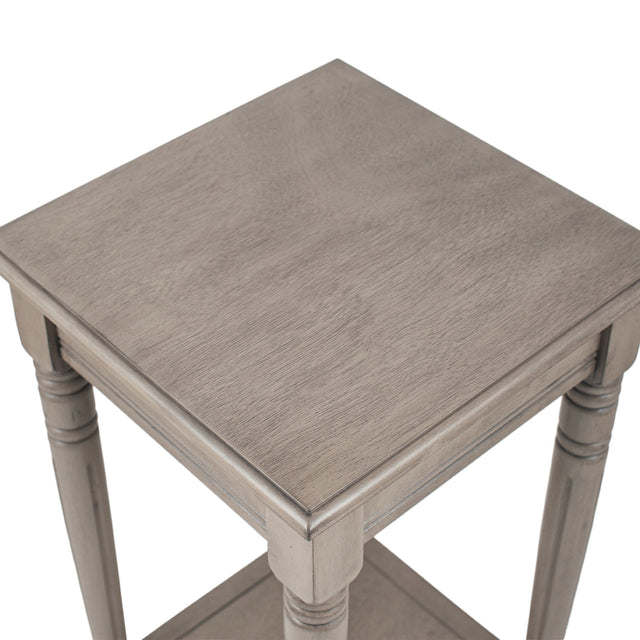 Ruma Taupe Pine Wood Square Side Table | Furniture | Rūma