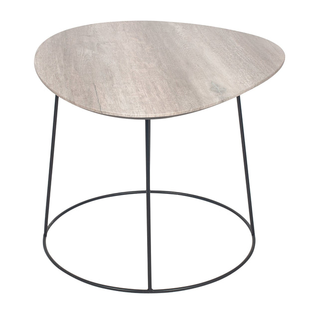 Ruma White Oak Veneer and Black Metal Leg Side Table | Furniture | Rūma