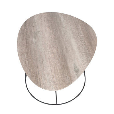Ruma White Oak Veneer and Black Metal Leg Side Table | Furniture | Rūma